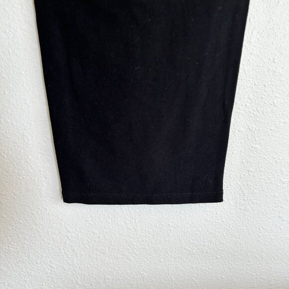 Eileen Fisher Crepe Ankle Pants Black Tapered Leg Pull On Wide Waistband - Picture 6 of 8